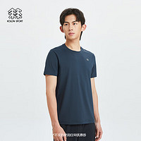 KOLON SPORT/可隆T恤 男子户外休闲吸湿速干运动圆领防晒徒步短袖 LHRT4MN187-GB灰蓝色 2XL