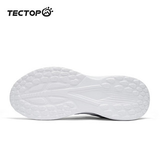 探拓（TECTOP）跑步鞋男款轻便透气跑鞋网面运动男鞋徒步鞋 男款纯净白/中国红 35