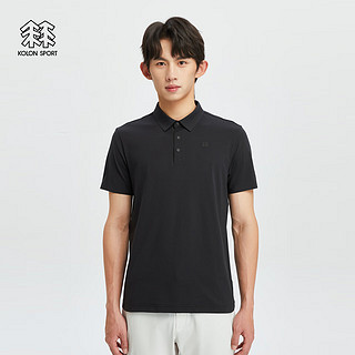 KOLON SPORT/可隆SECO空气POLO 男子户外休闲速干吸湿运动抗菌短袖 LHPT4MT599-BK 黑色 M