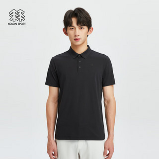 KOLON SPORT/可隆SECO空气POLO 男子户外休闲速干吸湿运动抗菌短袖 LHPT4MT599-BK 黑色 4XL