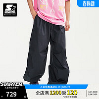 STARTER 梭织长裤男女同款24夏季降落伞裤版型街头宽松百搭 藏蓝色 XL 180/96A