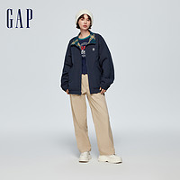 Gap 盖璞 男女装春季2024新款美式复古风大G夹克双面穿棒球服外套877536