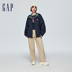 Gap 盖璞 男女装春季2024新款美式复古风大G夹克双面穿棒球服外套877536