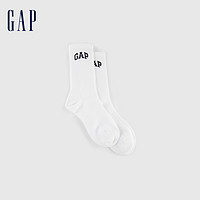 Gap 盖璞 男装秋季新款LOGO简约舒适运动中筒袜一双装弹力及踝袜815131