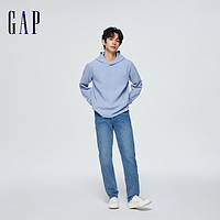 Gap 盖璞 男女装春季2024新款纯色华夫格连帽卫衣百搭时尚情侣装889273