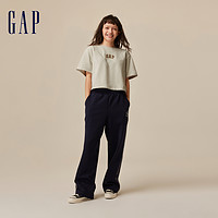 Gap 盖璞 女装早春LOGO潮流学院风运动短袖T恤高级时尚休闲上衣857731