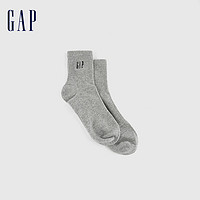 Gap 盖璞 男装秋季新款LOGO罗纹针织休闲中筒袜透气吸汗及踝袜837325