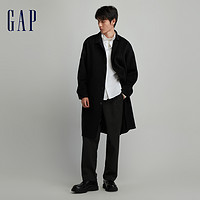 Gap 盖璞 男女装秋冬羊毛手缝翻领廓形大衣长款外套811144