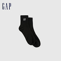 Gap 盖璞 男装秋季新款LOGO罗纹针织休闲中筒袜透气吸汗及踝袜837325