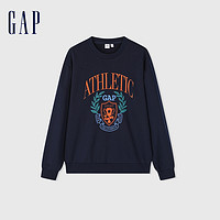 Gap 盖璞 男女装春季2024新款LOGO学院风宽松廓形卫衣情侣上衣885517