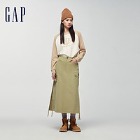 Gap 盖璞 女装2024春季新款logo撞色拼接插肩袖圆领长袖T恤上衣496389