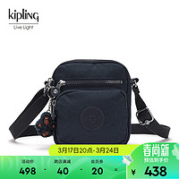 kipling 凯普林 女款轻便帆布包2024春季百搭小包单肩包斜挎包RON 深蓝色