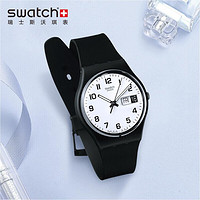 swatch 斯沃琪 瑞士手表简约夜光学生男女防水指针式石英表