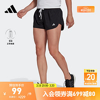 adidas 阿迪达斯 舒适跑步运动短裤女装阿迪达斯官方 黑色 A/M4"