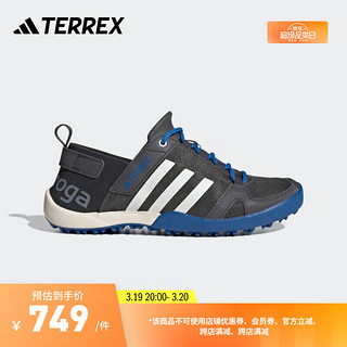 adidas 阿迪达斯 DAROGA户外漂流涉水溯溪鞋男女阿迪达斯官方TERREX HP8637 深灰色/白色/蓝色 42