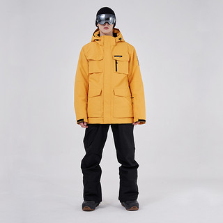 牧途雪（MUTUSNOW） 滑雪服男套装防水防风透气夹棉加厚宽松滑雪服套装男 MT工装男 黄衣+黑裤 M