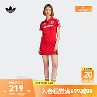 adidas阿迪达斯官方三叶草女足球风短袖连衣裙 