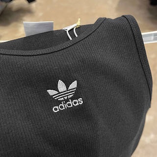 adidas 阿迪达斯 三叶草背心女装春季训练运动服时尚透气休闲无袖T恤 IJ8251黑色 S