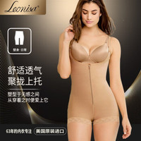 Leonisa收腹提臀束腰连体轻薄塑身衣透气束身衣加强版收身塑型衣 18678 肤色 XXXL