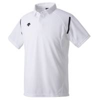 DESCENTE迪桑特POLO衫短袖运动透气男子休闲T恤  DTM-4000跑步短袖 白×黑(WHT) L