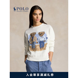 Polo Ralph Lauren 拉夫劳伦 女装 24年夏宽松版Polo Bear针织衫RL25533 100-白色 XL