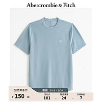 Abercrombie & Fitch 男装女装装 24春夏小麋鹿休闲圆领短袖T恤 358707-1 浅蓝色 XL (180/116A)