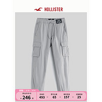 HOLLISTER24春夏时尚百搭工装风束脚裤休闲裤男 KI330-4007 浅灰色 XXL (185/104A)