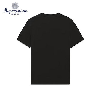 AQUASCUTUM/雅格狮丹春夏马图案男打底衫短袖t恤Q4970EM031 黑/99 XL