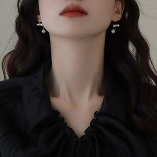 Trendolla 显脸瘦小众设计感珍珠耳饰女气质潮流苏耳线耳环耳钉