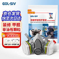 GOL-SIV M6200防毒面具面罩防有毒气体喷漆农药配6006滤盒 1套装