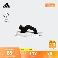 adidas 阿迪达斯 官方轻运动COMFORT SANDAL男婴童魔术贴休闲凉鞋 黑/白 26.5(155mm)