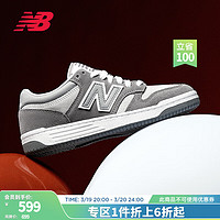 new balance 官方24年新款板鞋男鞋女鞋复古休闲低帮百搭运动鞋BB480L系列 浅灰色/深灰色 BB480LEC 37 (脚长22.5cm)