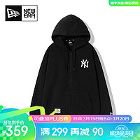 NEW ERA纽亦华男女后背Logo字母刺绣MLB系列休闲连帽拉链卫衣13334684 13334684 M 170/84A