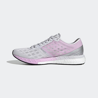 adidas ADIZERO BOSTON 9训练备赛马拉松boost跑步鞋女阿迪达斯 浮点灰/白色/浅紫 42.5