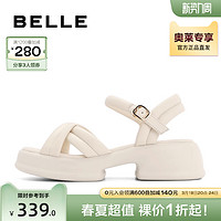 BeLLE 百丽 松糕凉鞋女款夏季新款女鞋商场舒适休闲厚底凉鞋Z9C1DBL3预