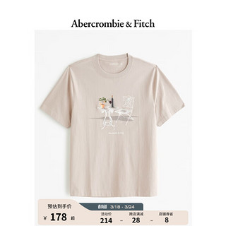 Abercrombie & Fitch 24春夏新款美式圆领短袖T恤357479-1