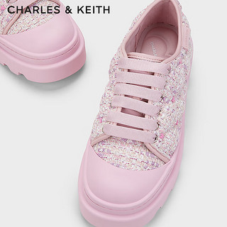 CHARLES&KEITH24春季爱心厚底系带运动鞋CK1-70900506 粉红色Pink 37