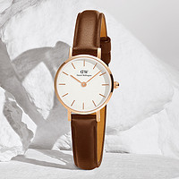 Daniel Wellington dw手表女 28mm皮带石英表欧美小圆表女轻奢时尚桂花