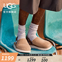 UGG春季男士时尚舒适可调节束带平底魔术贴休闲包头凉鞋 1142172 SSNT   沙色 45 SSNT  | 沙色