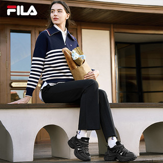 FILA 斐乐 鱼刺3代老爹鞋女鞋2024春季休闲鞋厚底增高鞋运动鞋