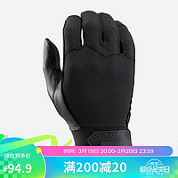 DECATHLON 迪卡侬 棒球打击手套真皮垒球成人防护防磨纯黑色2XS-4354735