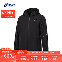 亚瑟士ASICS男子运动夹克反光跑步时尚百搭舒适运动上衣 2011D070-001 黑色 2XL