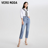 VERO MODA 牛仔裤2023新款九分设计感萝卜裤子女小个子▲