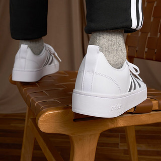 adidas 阿迪达斯 「小贝壳头」STREETCHECK板鞋小白鞋男女阿迪达斯轻运动 白色/银色 37(230mm)