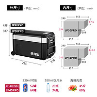 indelB 英得尔 车载冰箱30/40L立式容量自带滑轮拉杆SUV12V家用220V-JPPRO