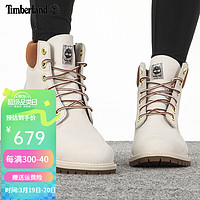 Timberland 女鞋马丁靴秋冬新款户外徒步耐磨高帮时尚工装休闲靴A5RVC A5RVCF48/白色 37.5/6.5