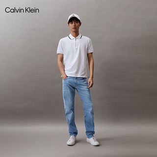 Calvin Klein【CK极简裤】Jeans24春夏男士猫须做旧直筒牛仔裤J325385 1AA-牛仔浅蓝 30