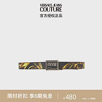 VERSACE 范思哲 Jeans Couture男士Garland板扣皮带 黑色 90礼物