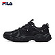 FILA 斐乐 官方 FLUID猫爪鞋 老爹鞋男 新款休闲鞋复古男鞋 黑-BK 43