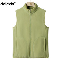 dcliclds 阿迪旗下摇粒绒马甲男女秋冬季外穿保暖羊羔绒背心双面绒立领外套 女/果绿 2XL